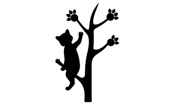 Cat Climbing Tree Black Silhouette Review