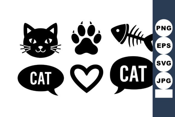 Cat Icons Speech Bubble Vector Review