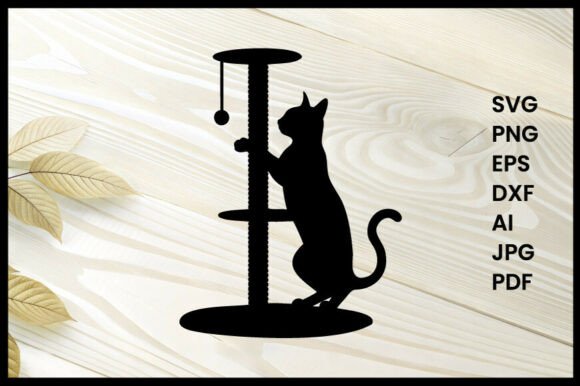 Cat Scratching Post Silhouette Vector Review