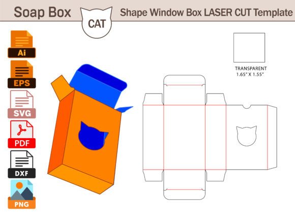 Cat Shape Soap Box LASER CUT Template Review