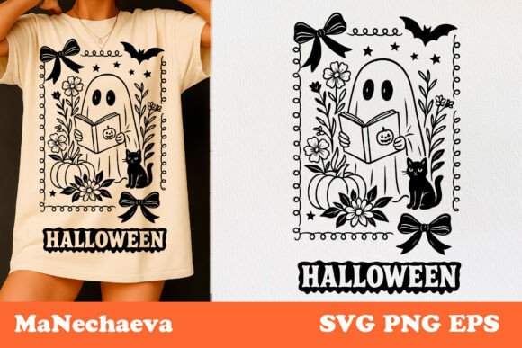 Coquette Halloween Reading Ghost SVG Review