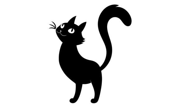 Curious Black Cat Silhouette Looking Review