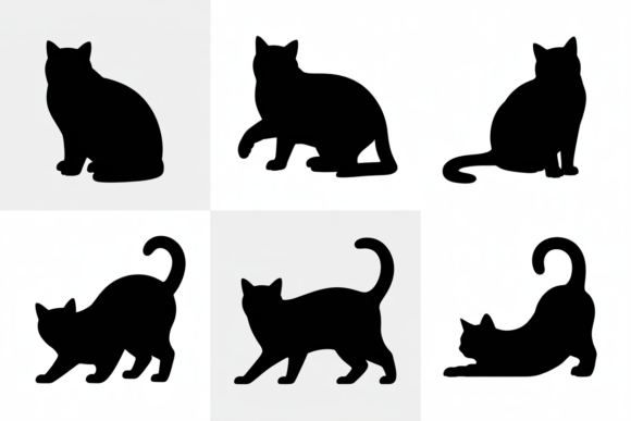Cute Black Cat Silhouettes Set Review
