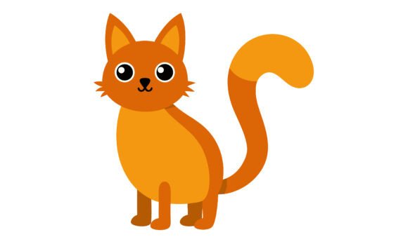 Cute Cartoon Orange Cat Vector Review