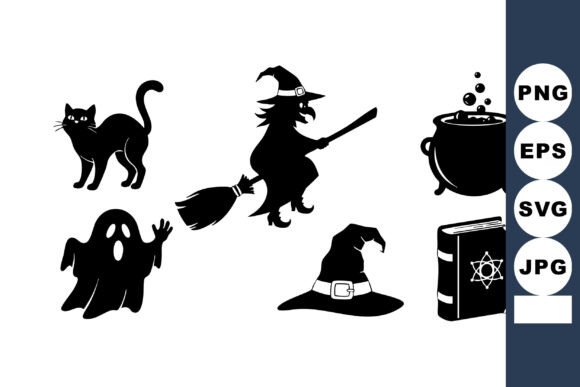 Halloween Witch Cat Ghost Vector Review