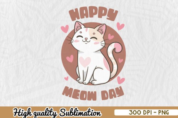 Happy Cat Day Happy Meow Day PNG Review