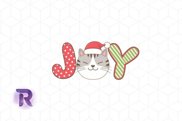Joyful Cat Holiday Christmas PNG