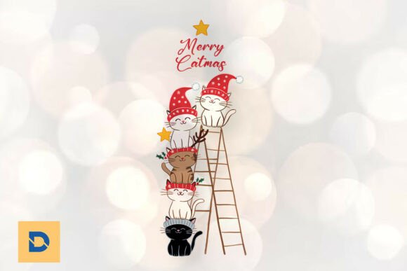 Merry Catmas Festive Cat Pyramid PNG Review