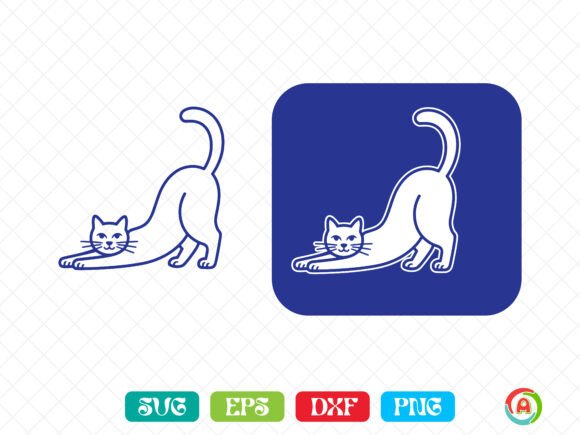 Playful Cat Stretching Pose Illustration Review