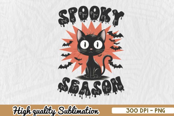 Spooky Season Black Cat Halloween PNG Review